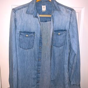 H&M Light Blue Denim Shirt - Size S